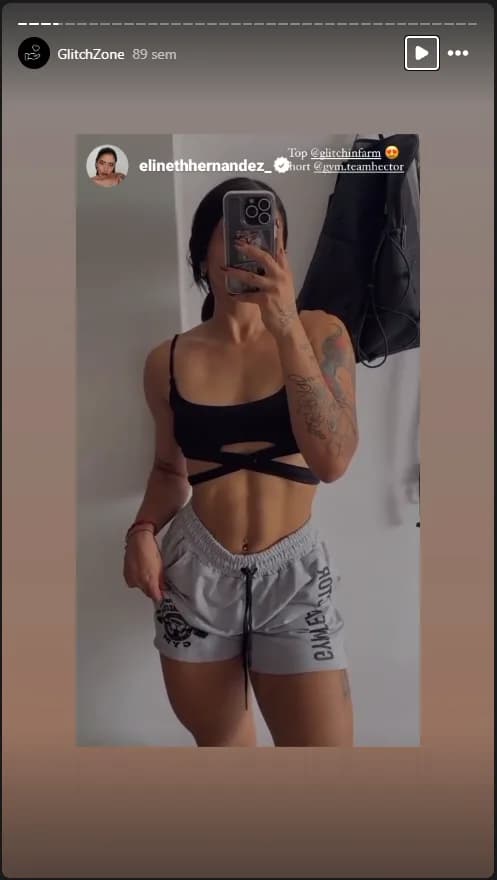 @elinethhernandez_ con sus prendas Glitch