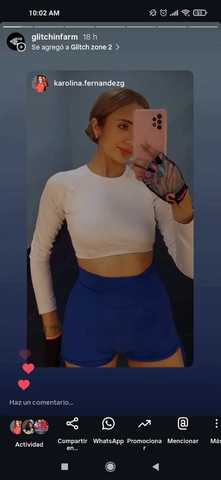 @karolina.fernandezg con sus prendas Glitch