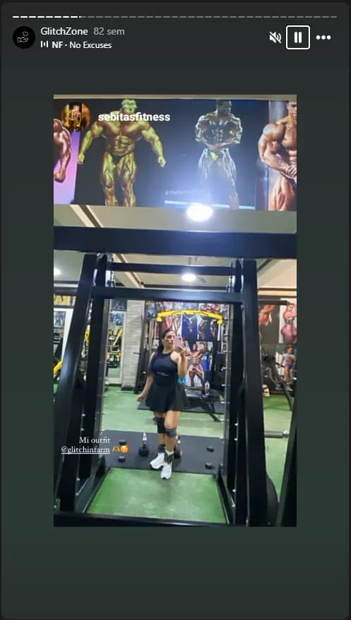 @sebitasfitness con sus prendas Glitch